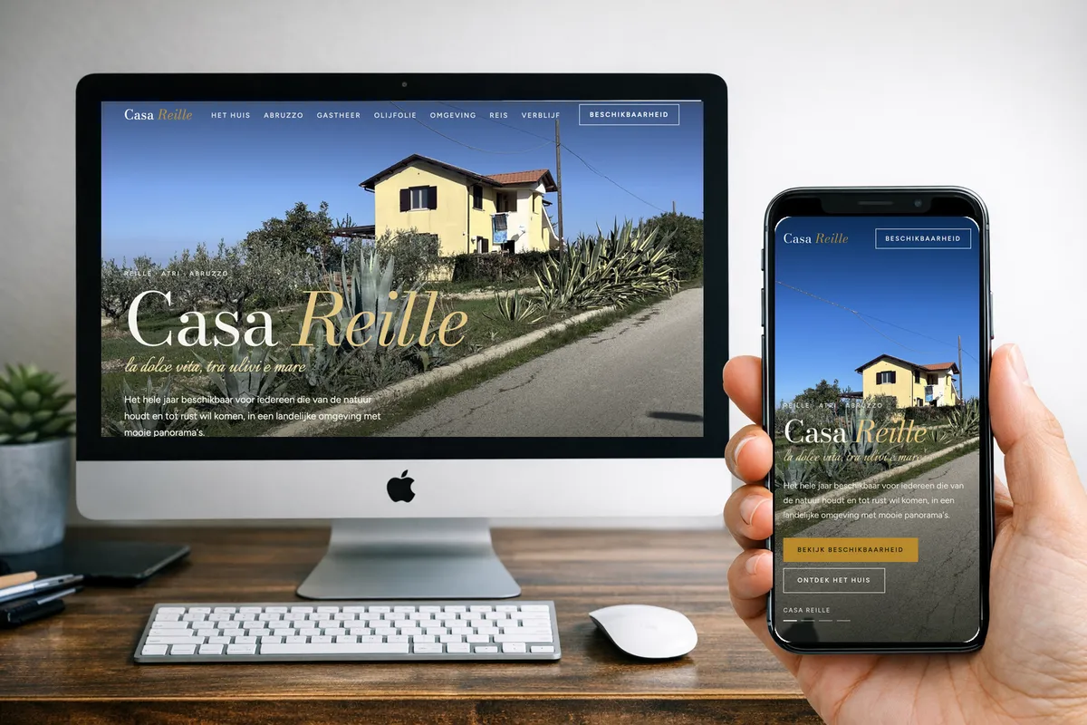 Website Casa Reille op desktop en mobiel
